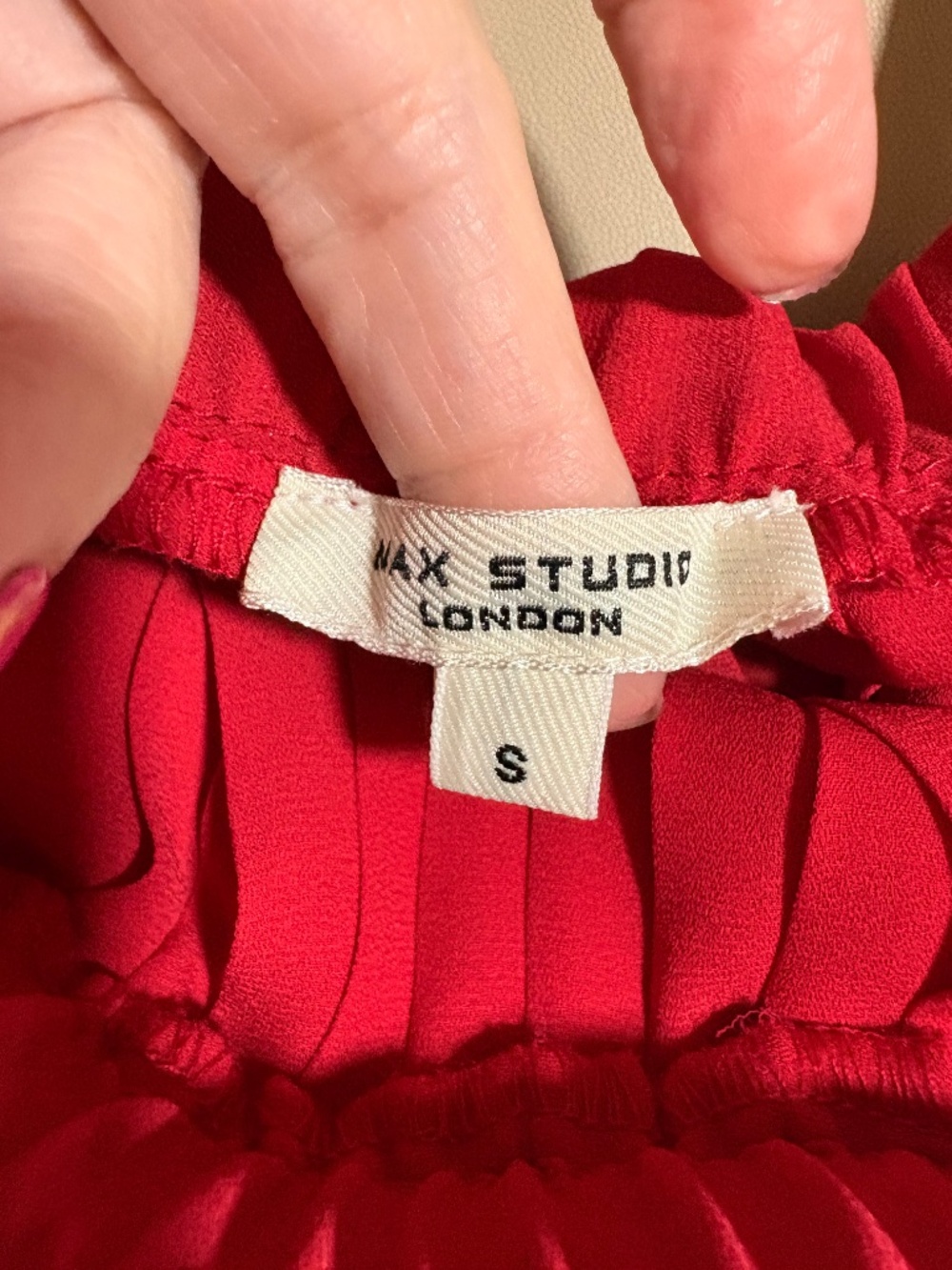 Red midi skirt Size small - Picture 6 of 7